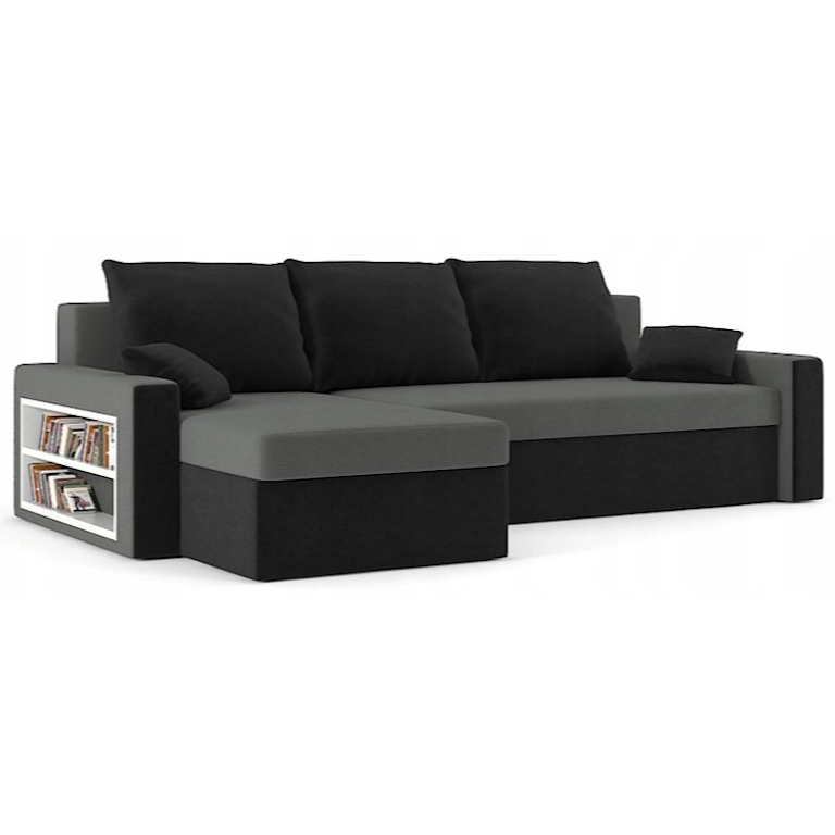 Диван угловой Метро 235х140 см Серый/Черный (28118793)