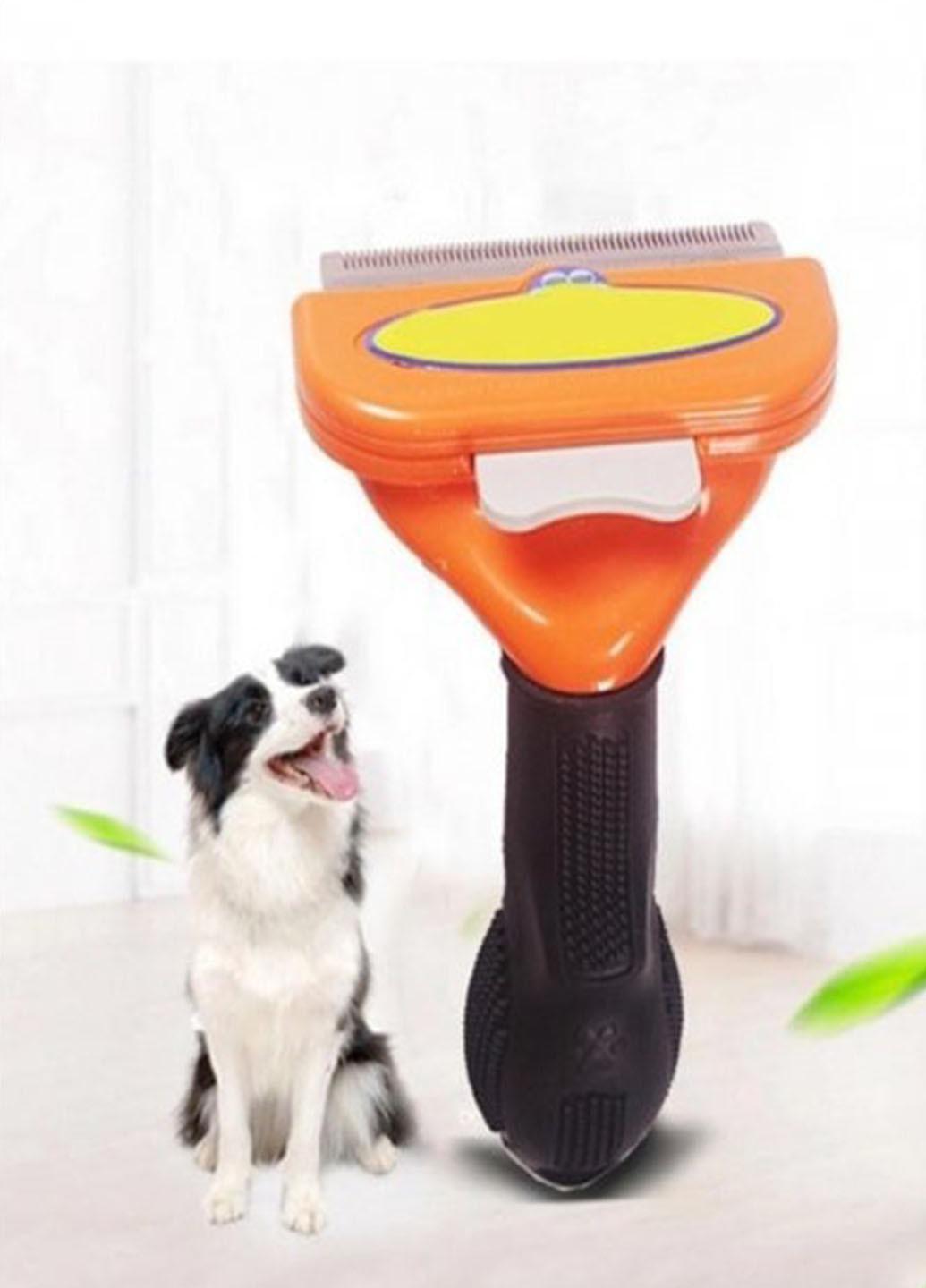 Фурминатор для вычесывания подшерстка животных Pet Knot Comb сокращает линьку 10х16 см Оранжевый (515U) - фото 4