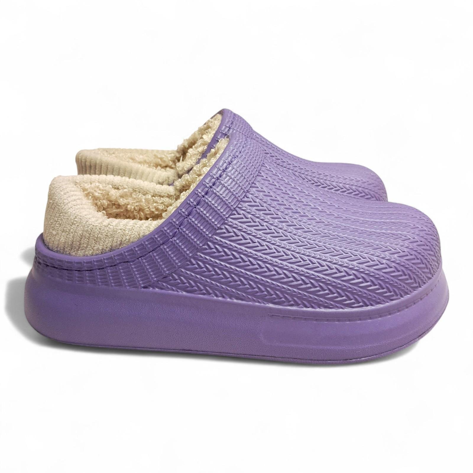 Сабо детские утепленные Dago с задним бортиком р. 27/28 17 см Лавандовый (2769607054) - фото 1