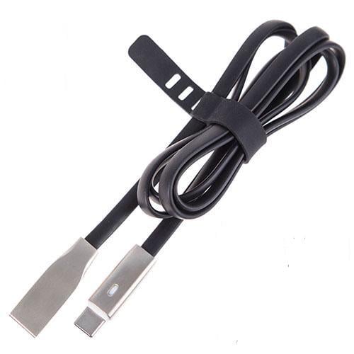 Кабель Voin VP-006BK USB type C 1 m з індикатором Black