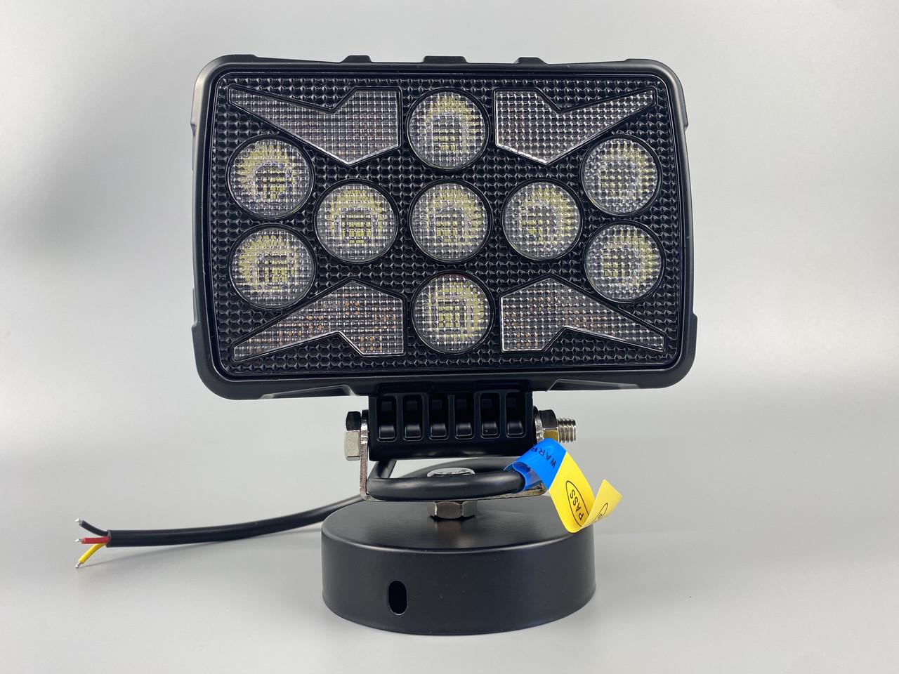 Фара LED квадратна 18 Led chip 12/24V Широкий промінь/DRL світло/стробоскоп світло 6500 К IP67
