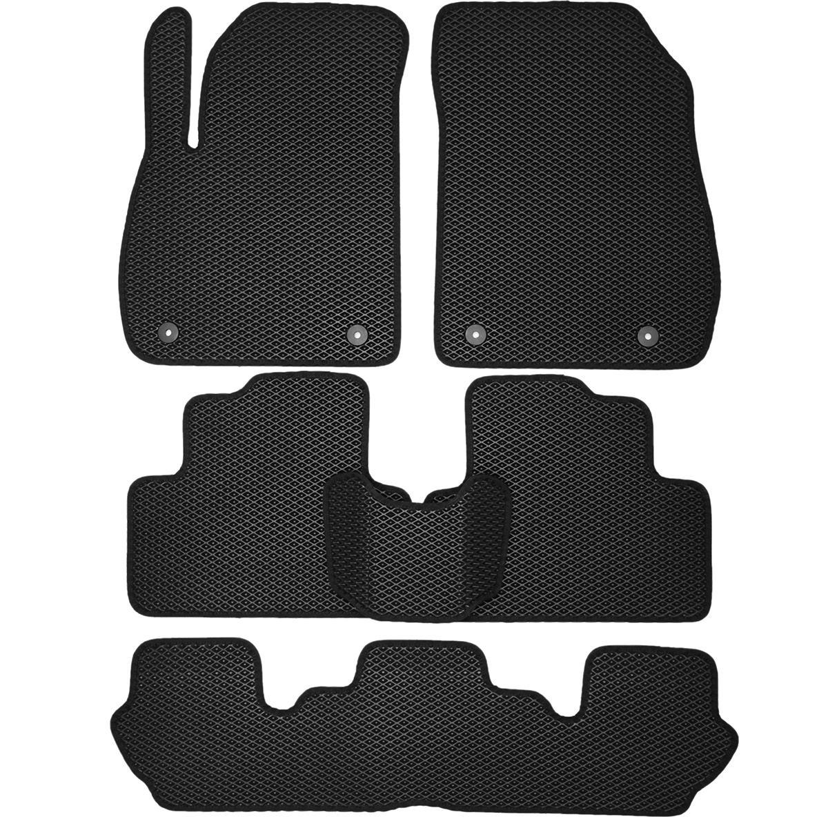 Коврики в салон Kinetic для Opel Zafira C Tourer '12 EVA-полимерные 3 ряда Черный