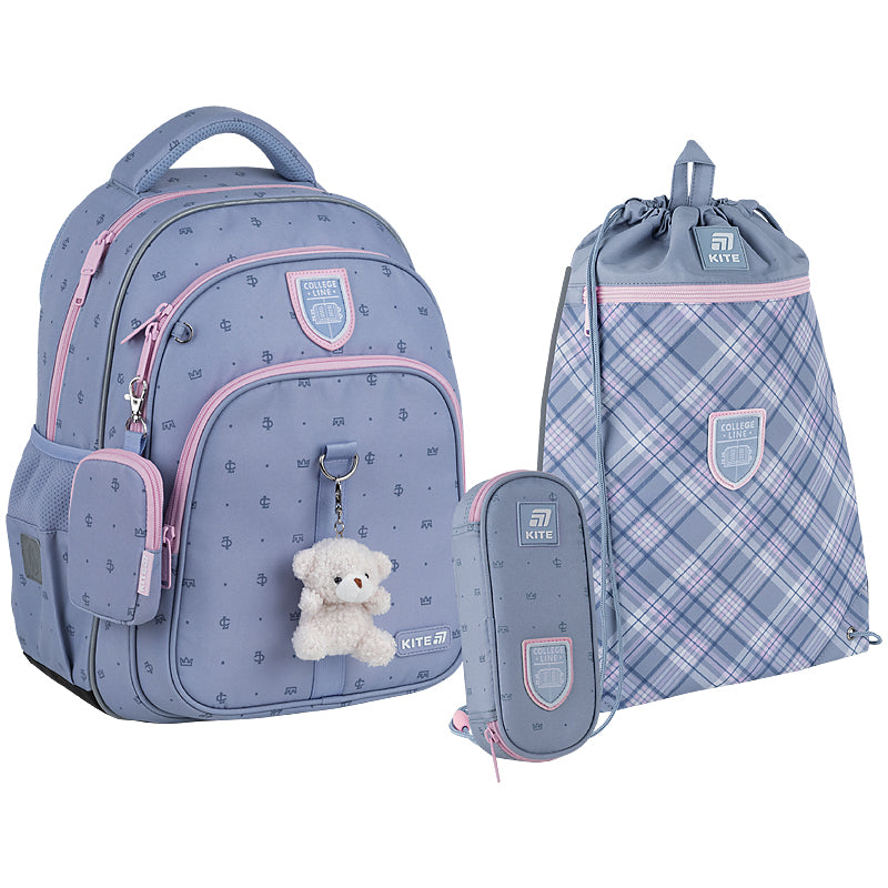 Школьный набор KITE Education College Line Girl SET_K25-763M-1 рюкзак/пенал/сумка (4063276263001)