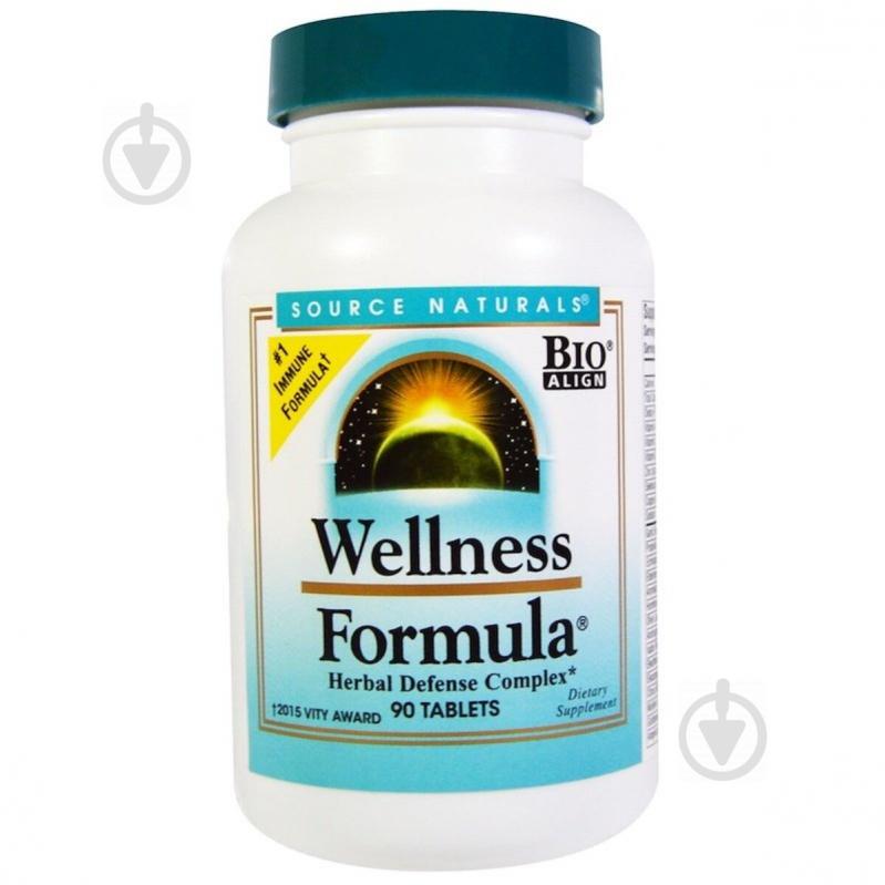 Комплекс лікувальних трав, Wellness Formula, Source Naturals, 90 таблеток