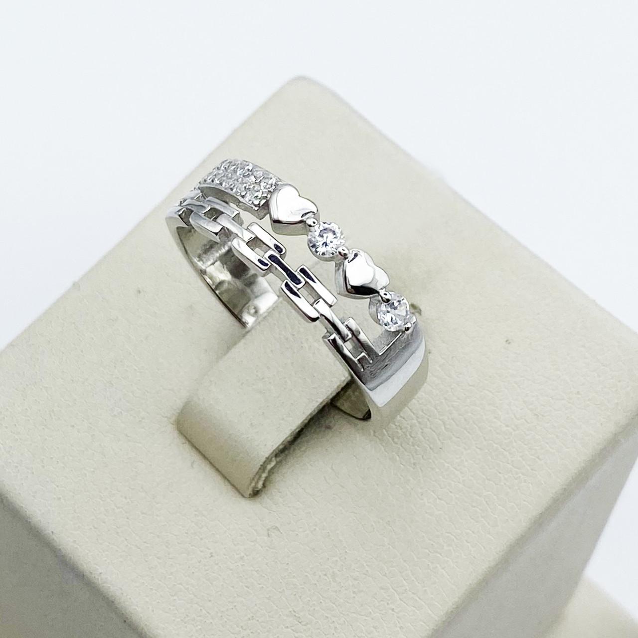 Кольцо серебряное Цепь с кубическим цирконием р. 18 2,97 г (1880208244) Кольцо серебряное Цепь с кубическим цирконием р. 18 2,97 г (1880208244)