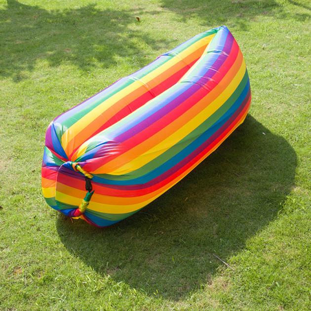 Надувной гамак шезлонг Air Sofa Rainbow 2,35 м Радуга - фото 2