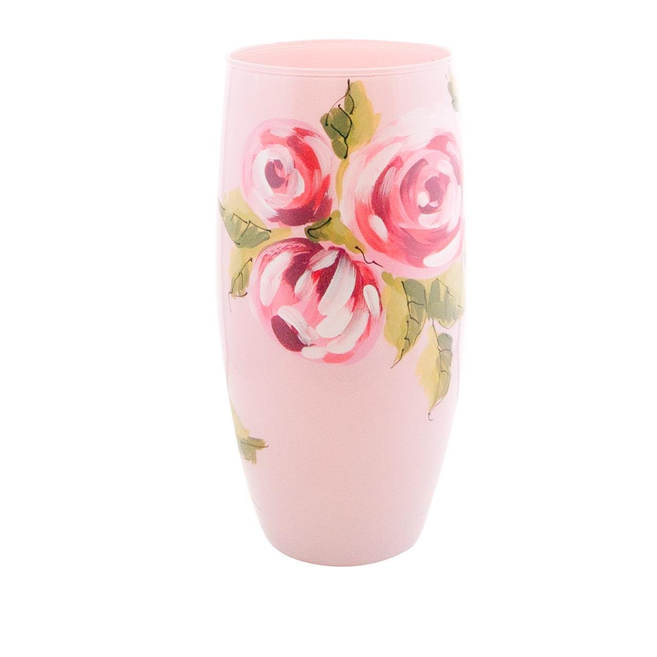 Ваза стеклянная VB Sentino ручная роспись H 25,5 см D 12 см (24037-2503)