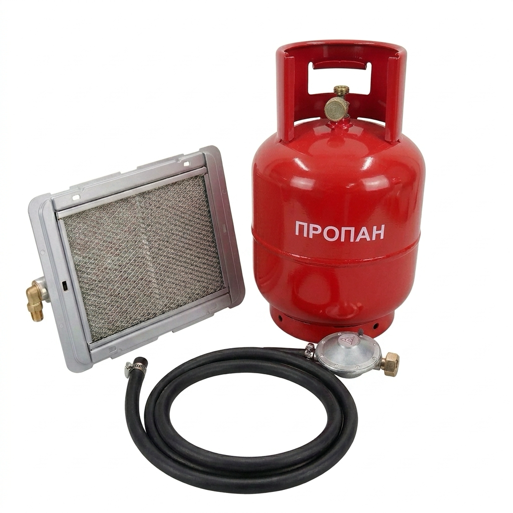 Газовый обогреватель Orgaz Superplast EH-07 3 кВт с баллоном 12 л с ветрозащитой (1939777211)