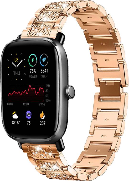 Браслет металлический Glam для Amazfit GTS 2 mini Rose/Gold (32807-27)