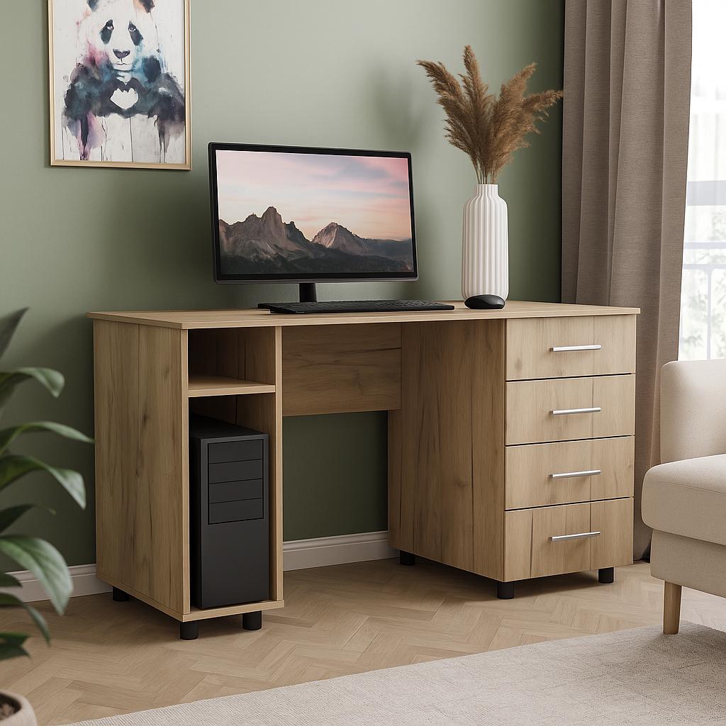 Стіл комп'ютерний СК3 4Я SENAM 750х1500х600 мм ДСП Дуб Крафт Золотий