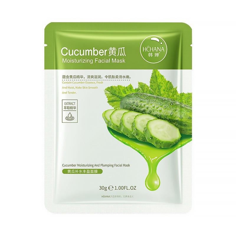 Маска для обличчя Hchana Moisturizing Facial Mask Cucumber зволожуюча та освітлювальна