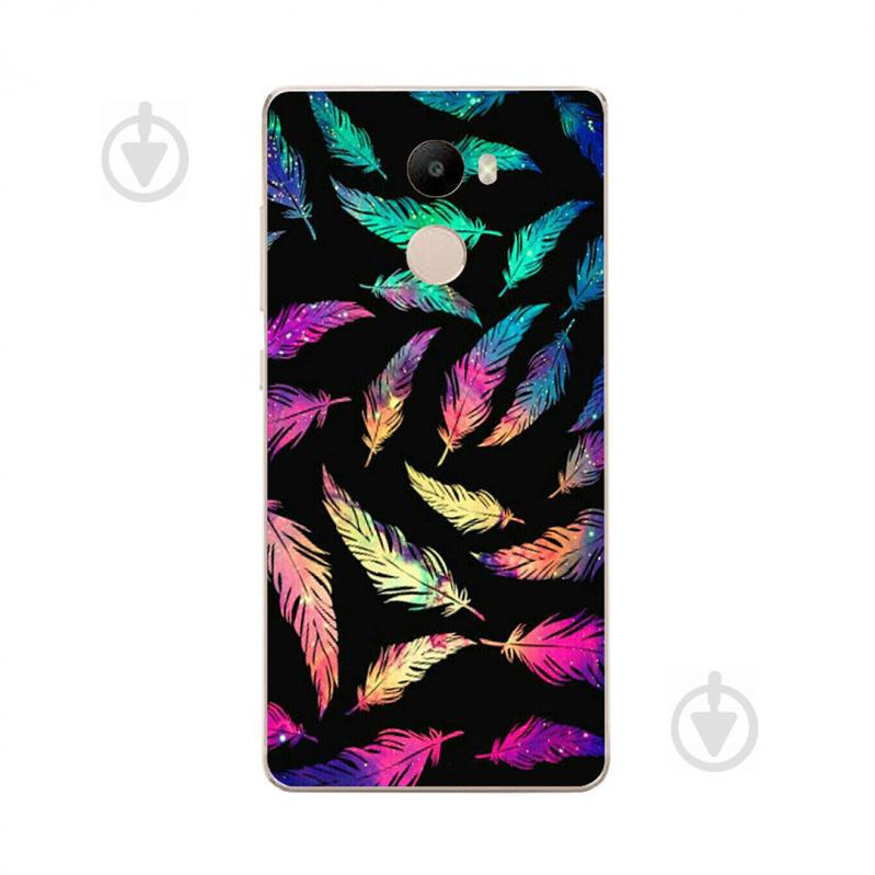 Чехол с рисунком Printed Silicone для Xiaomi Redmi 4 Перья (hub_SKak95232)