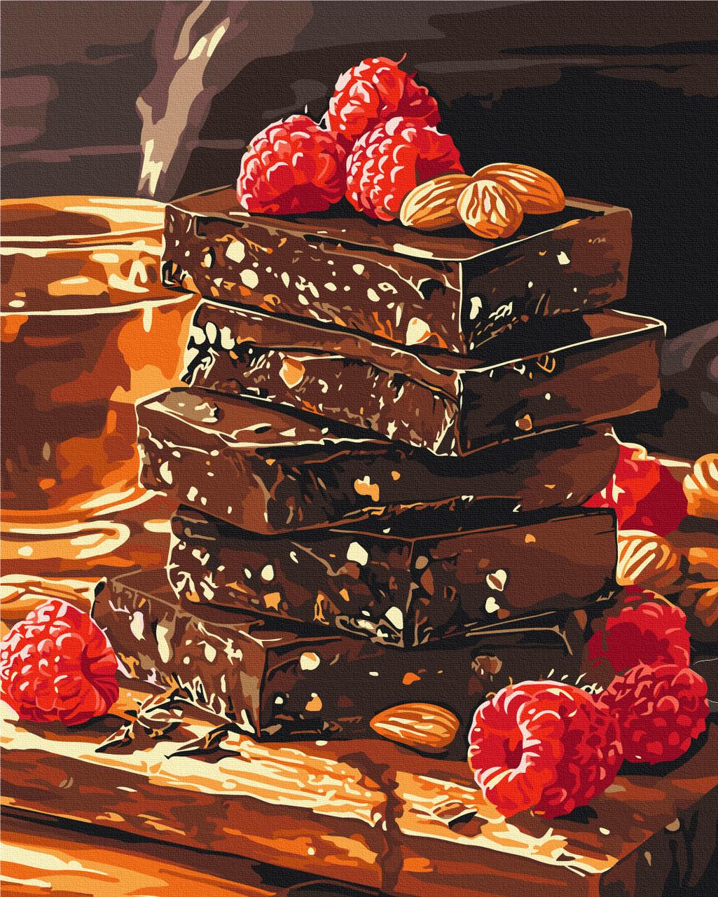 Картины по номерам Brushme "Шоколад с орешками и фруктами" (BS54451)