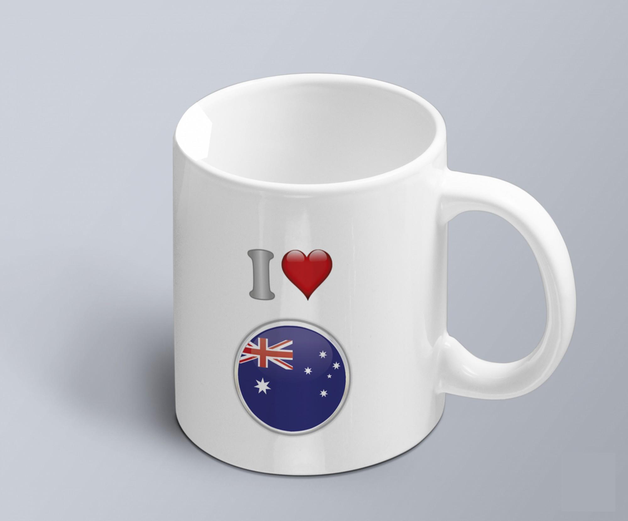 Чашка с принтом я люблю Австралию с изображением флага (02010109019) Чашка с принтом я люблю Австралию с изображением флага (02010109019)
