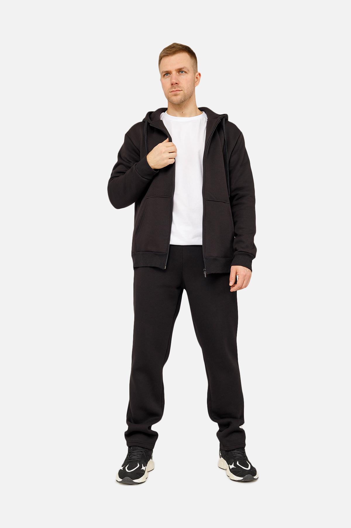 Толстовка мужская на молнии ЦБ-00254627 р. 50 Черный (SKT001004992) - фото 2 Толстовка мужская на молнии ЦБ-00254627 р. 50 Черный (SKT001004992) - фото 2