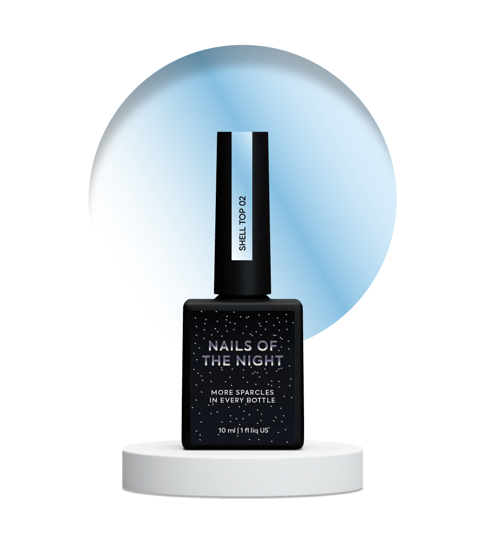 Топ без липкого слоя Nails Of The Day Shell top с голубой втиркой 10 мл 02 Жемчужный (2540099404)