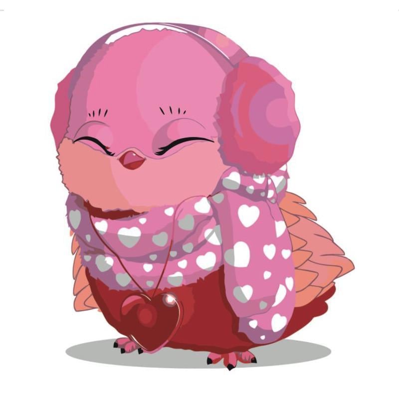 Картина по номерам Strateg Премиум Совушка с наушниками с лаком 30х30 см (ES001)