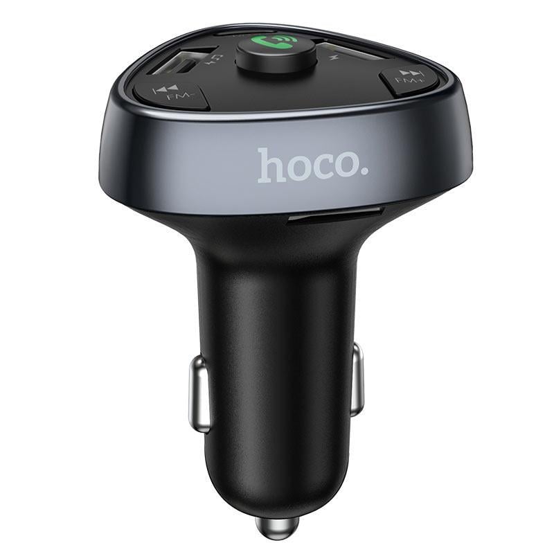 ФМ модулятор Hoco E51 with Bluetooth FM Road treasure 2USB 1Type-C 18W Black - фото 8