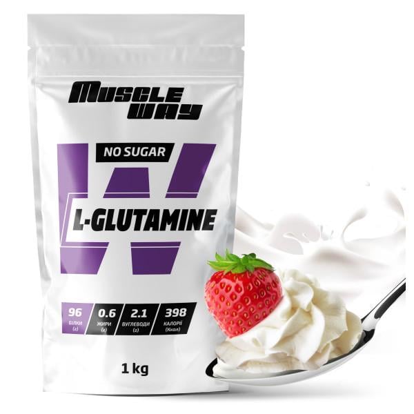Аминокислота MuscleWay L-Glutamine Крем-сливки для мышечной ткани на 200 порций 1 кг (21-125-glu-mw-rs1.8)