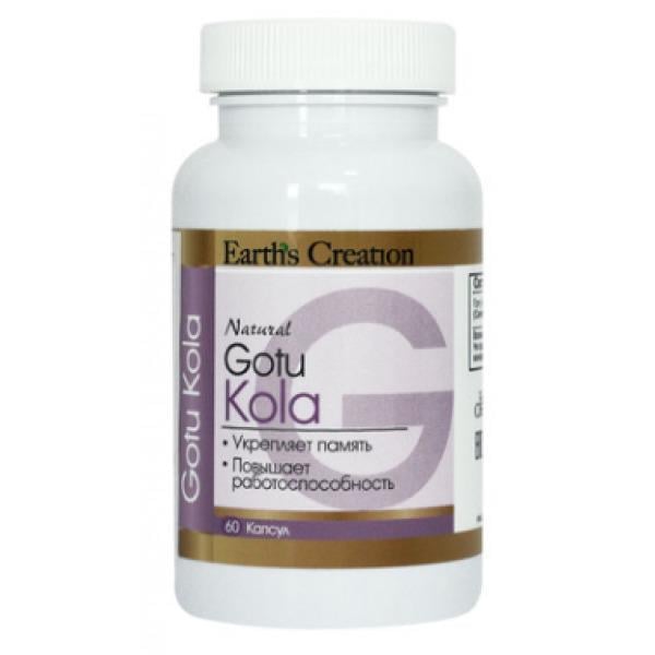 Готу кола Earth’s Creation Gotu Kola 500 mg 60 капсул