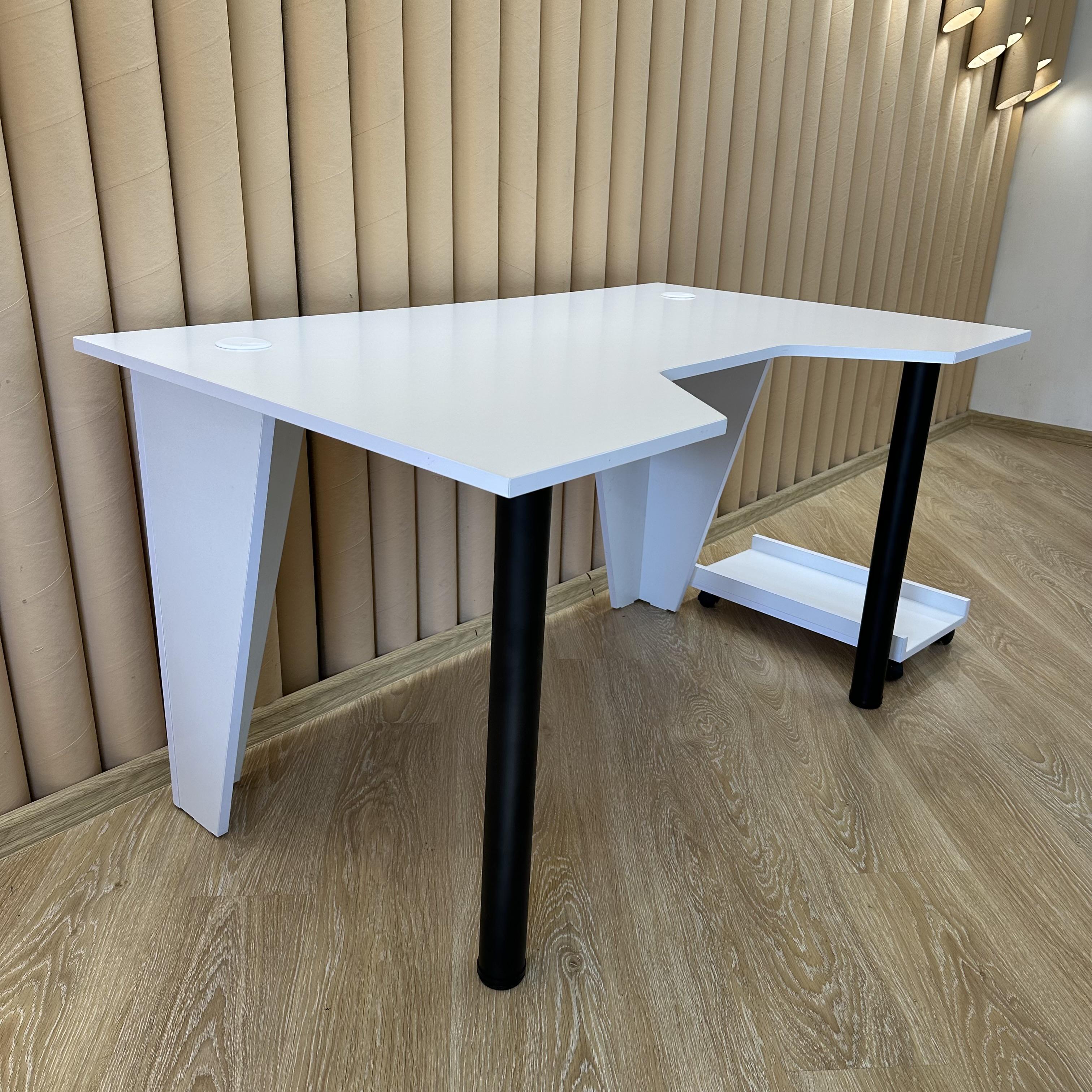 Стол компьютерный геймерский Drom Square с подставкой для ПК Белый - фото 5