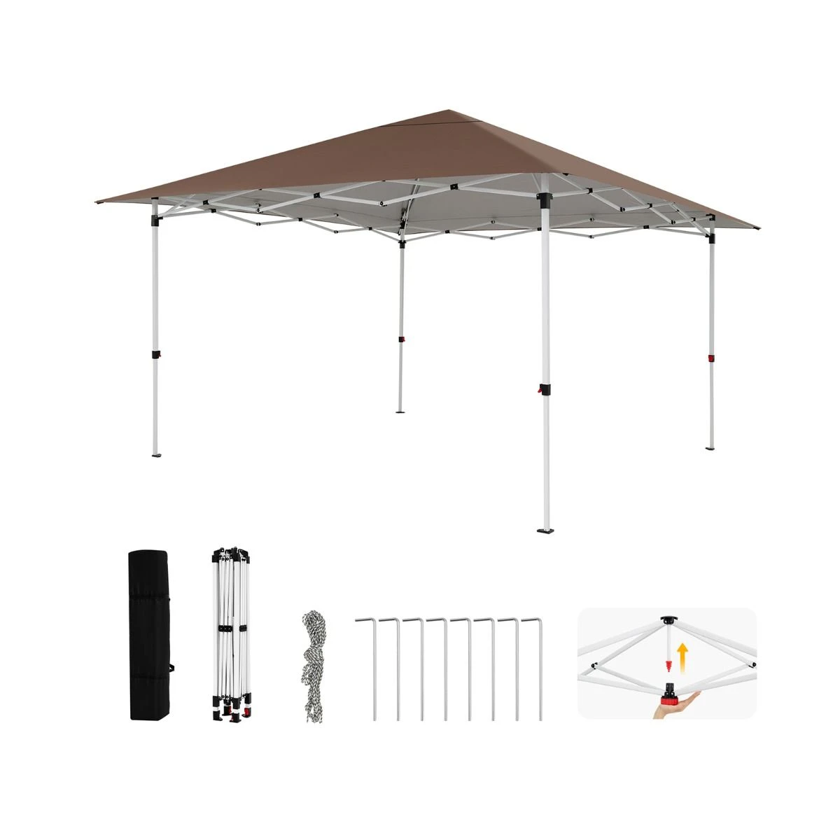 Беседка садовая 350x350x250-270 см (COSTWAY-00601)