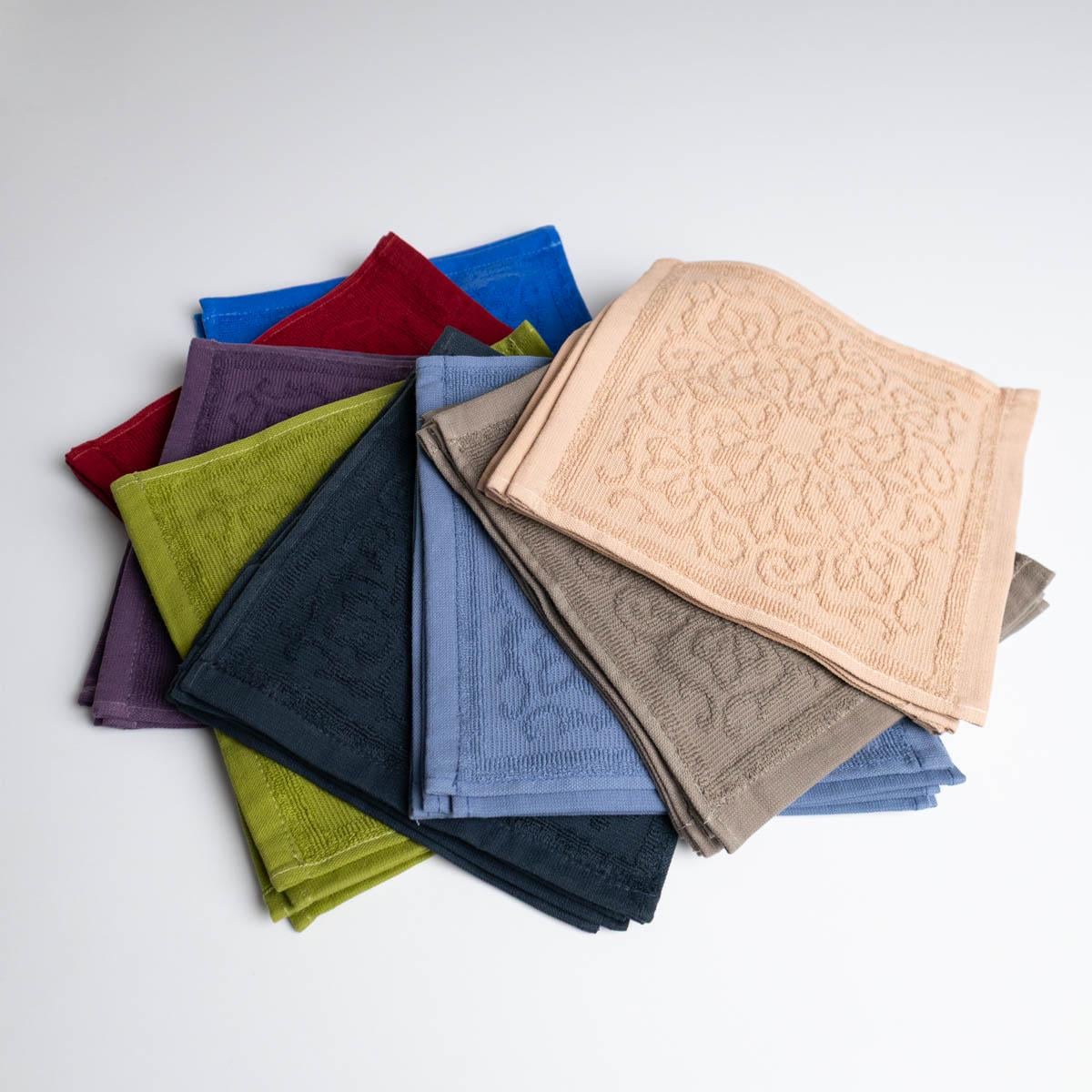 Набір кухонних серветок жакардових GM Textile 380 г/м2 8 кольорів 25х25 см 40 шт. (380-25-allcolor)