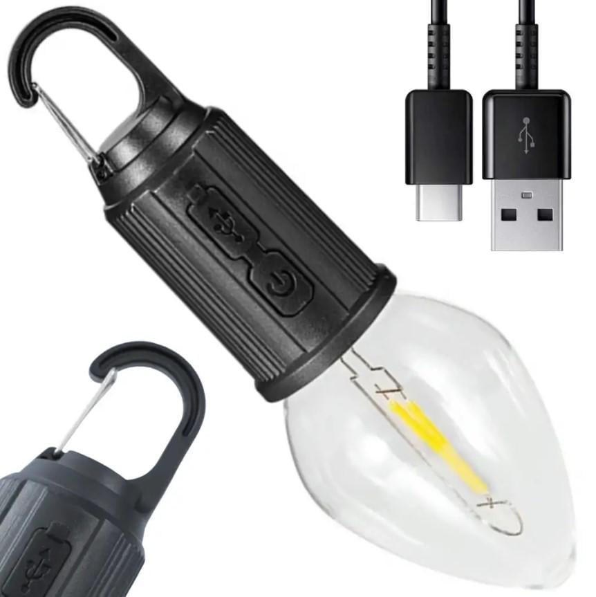Лампа-фонарь LED BL HK 169B USB аккумуляторная для кемпинга и аварийного освещения Теплый белый (МХ-00009261) - фото 6