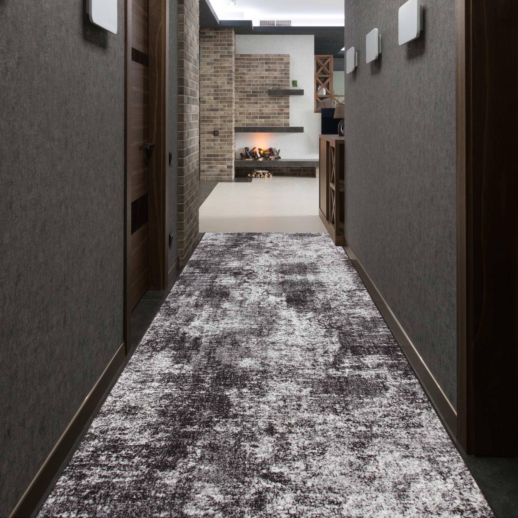 Килим безворсовий на гумовій основі DAKARIA Ratio PrintGel Run 1023vl42-p4 1x1 м Чорний (00-00015104) - фото 6