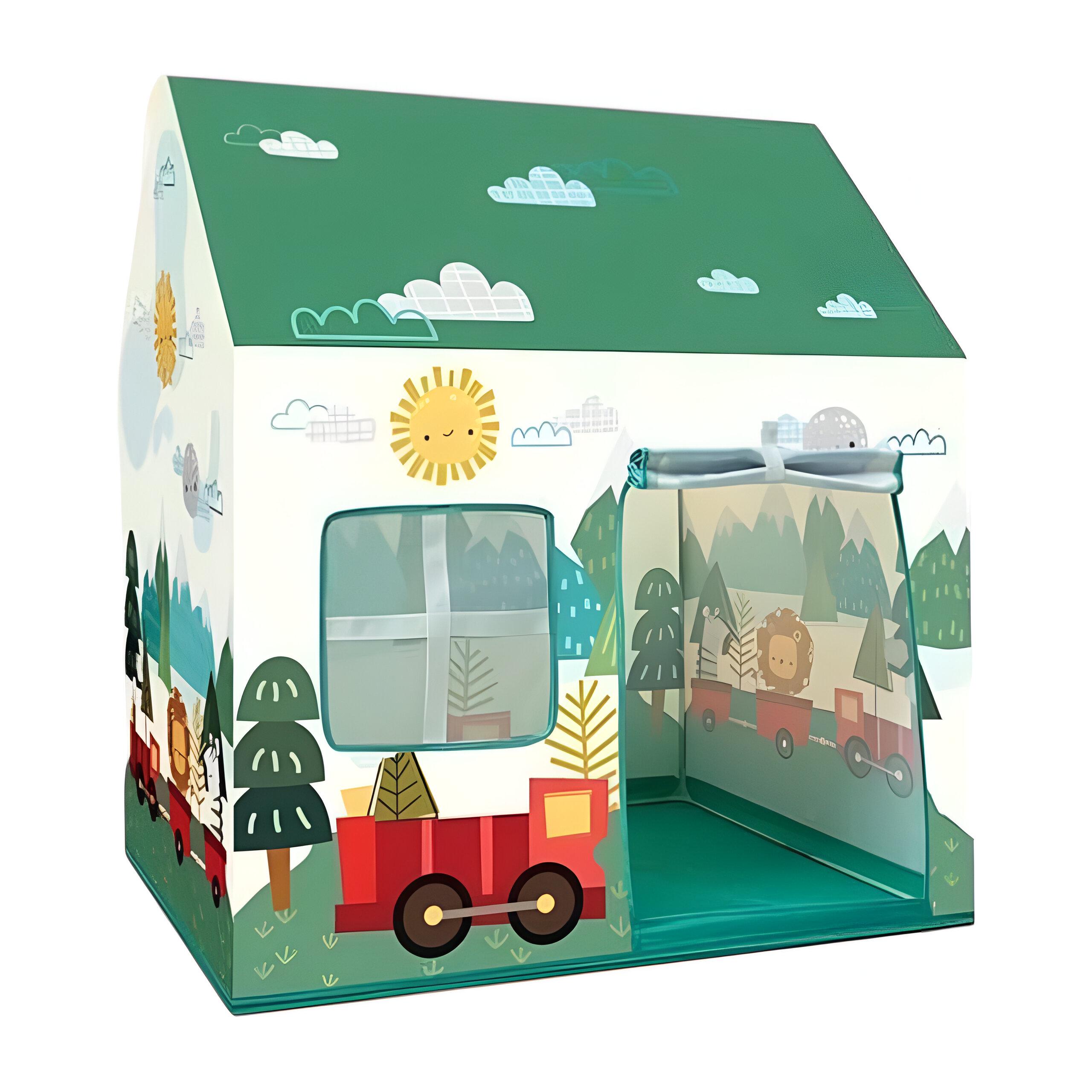 Детская игровая палатка "Домик" 5888-8 95x71x105 см Зеленый - фото 1 Детская игровая палатка "Домик" 5888-8 95x71x105 см Зеленый - фото 1