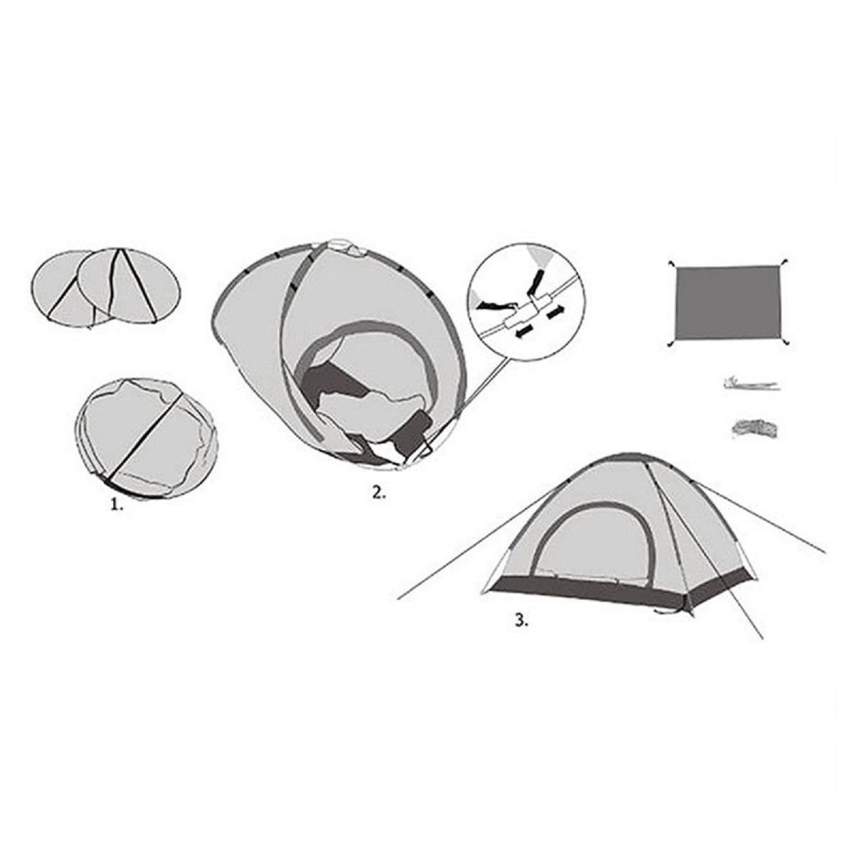 Намет тримісний саморозкладний 2х2 м Зелений (T2SYA35) - фото 10 Намет тримісний саморозкладний 2х2 м Зелений (T2SYA35) - фото 10