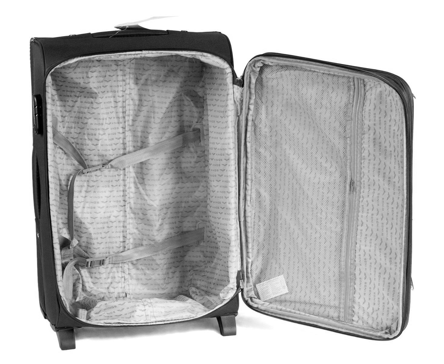 Чемодан тканевый Wings 6802 малый 2 колеса Серый (Vt00015) - фото 5 Чемодан тканевый Wings 6802 малый 2 колеса Серый (Vt00015) - фото 5