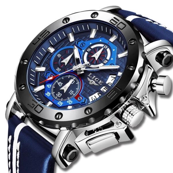 Наручные часы Lige Bali Blue с секундомером (1324796091) - фото 2