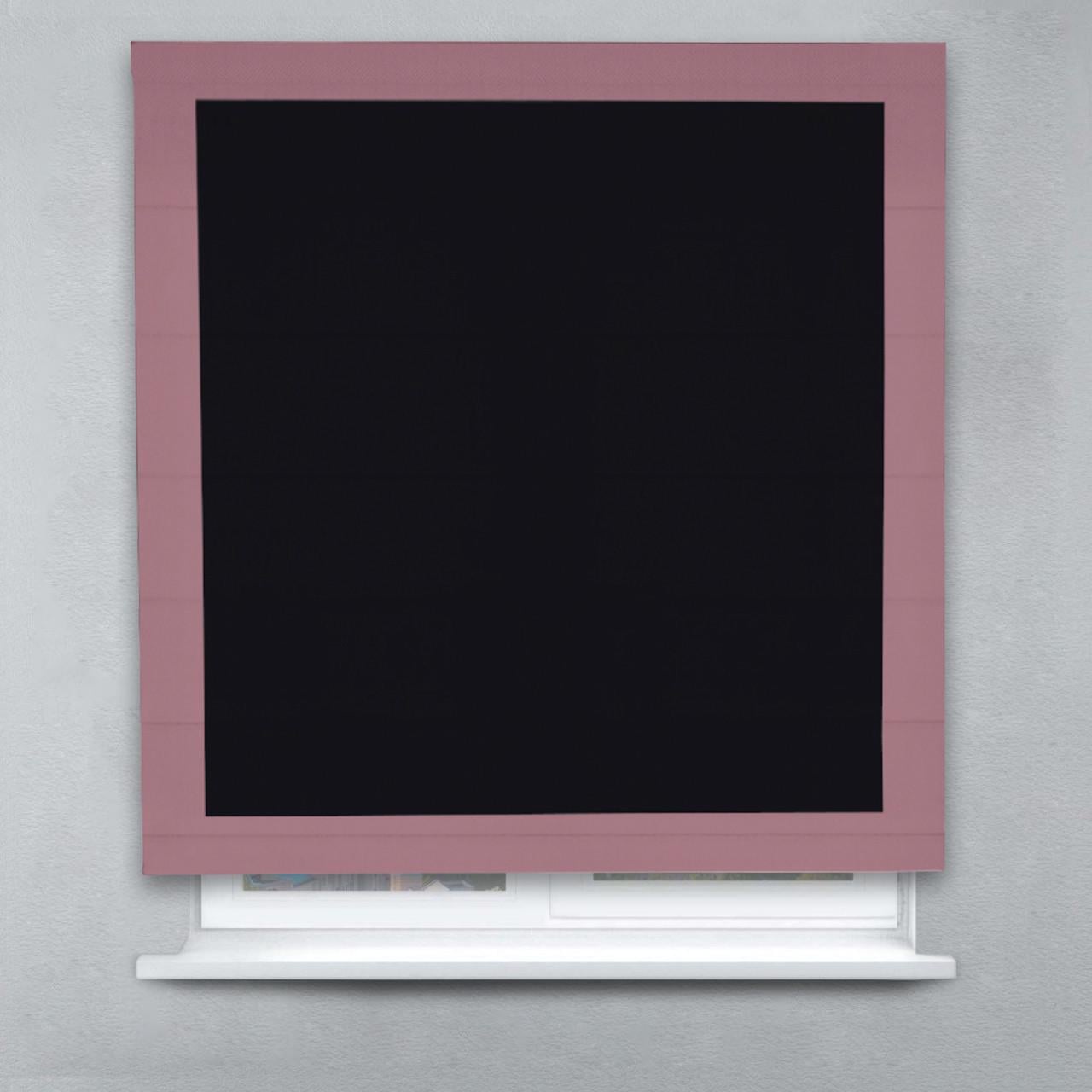 Римская штора Блэкаут Перфект с кантами 240х170 см Черный/Пудровый