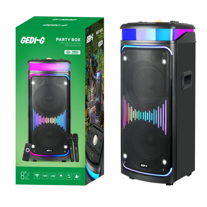 Переносная колонка Bluetooth GD-2895 с двойным динамиком