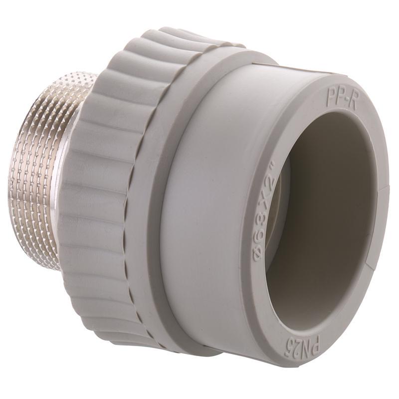 Муфта з'єднувальна Europroduct EP.0065 поліпропіленова зовнішня різьба-пайка 63x2" M ЗР (OL-EP3990) - фото 2