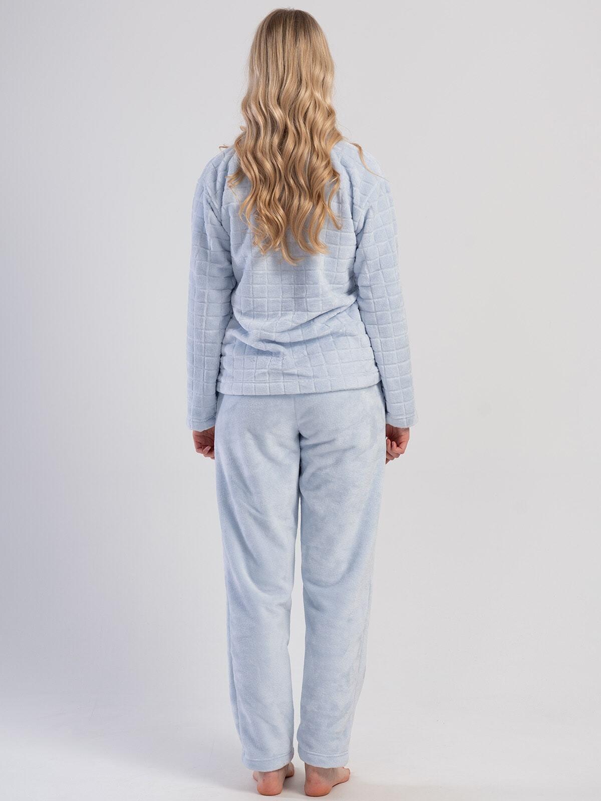 Пижама женская с брюками Vienetta Soft&Pure Welsoft 403116k теплая махровая XL Голубой (30071015) - фото 3 Пижама женская с брюками Vienetta Soft&Pure Welsoft 403116k теплая махровая XL Голубой (30071015) - фото 3