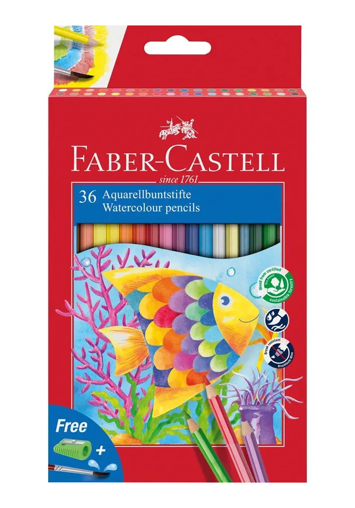 Набір олівців Faber-Castell Aquarell акварельні 36 кольорів (114437)