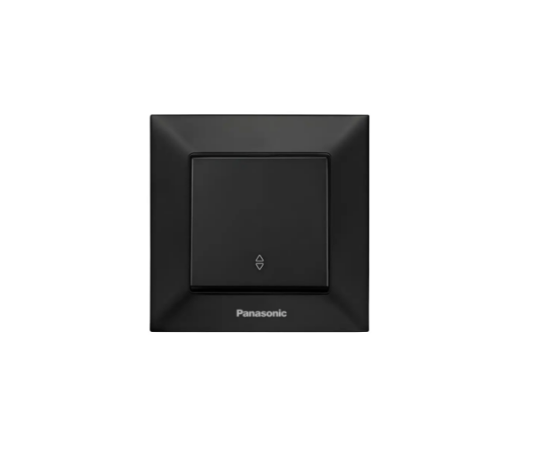 Выключатель Panasonic Arkedia Slim одноклавишный проходной Черный (22586230)