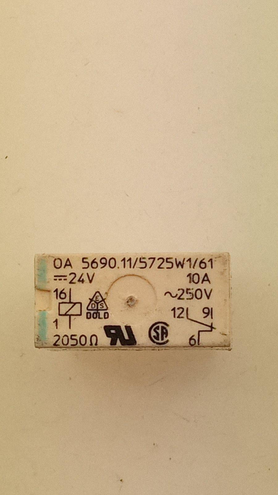 Реле Radel OA5690.11/5725W1/61 24VDC,10A 250VAC 20x10x16 мм (18204)