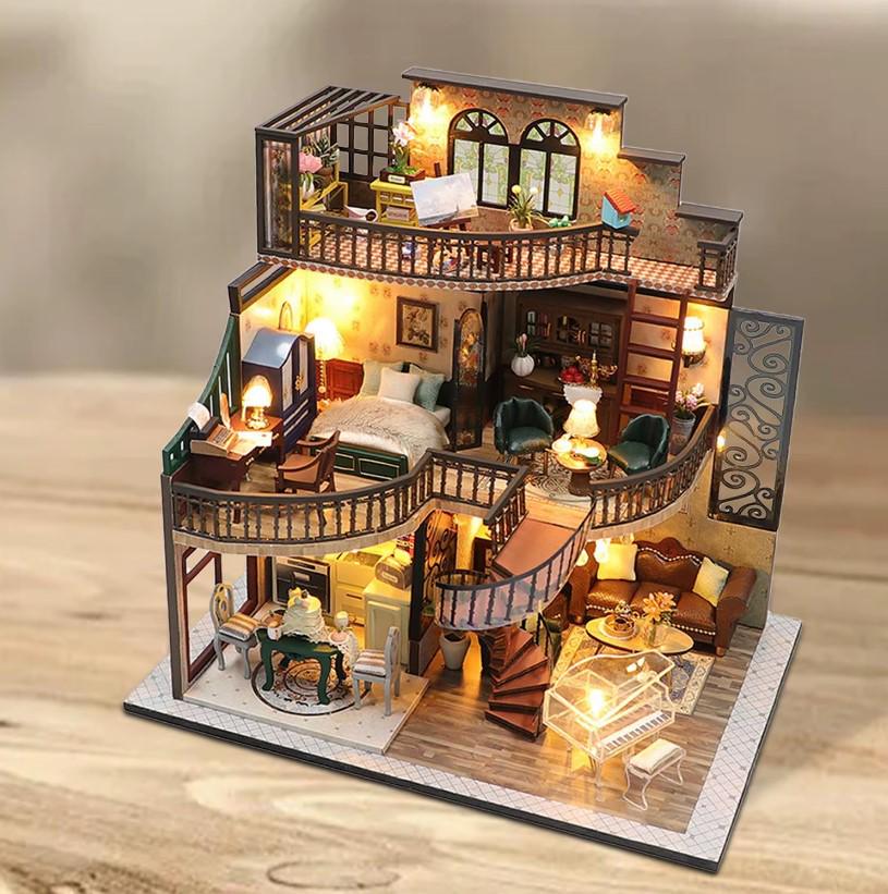 Конструктор мініатюрний DIY House Будинок з антикваріатом румбокс 25x17x24 см (2104618652) - фото 6 Конструктор мініатюрний DIY House Будинок з антикваріатом румбокс 25x17x24 см (2104618652) - фото 6