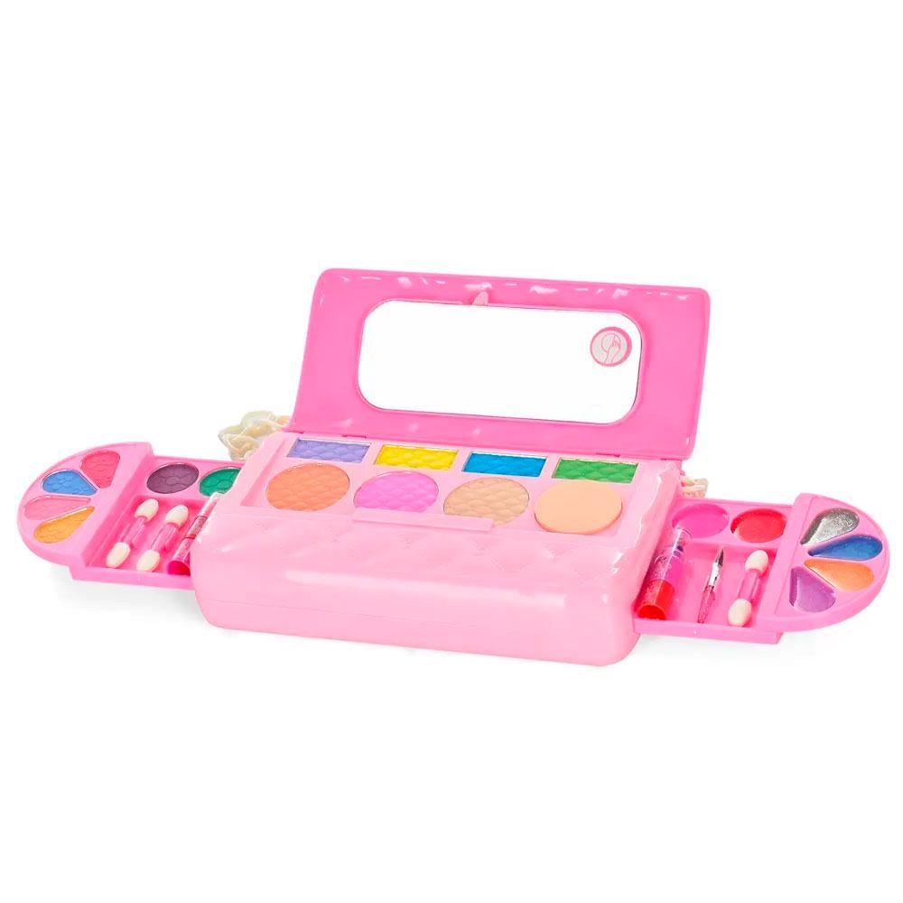 Набор детской косметики зеркало тени тени румяна помада кисточки (9155)