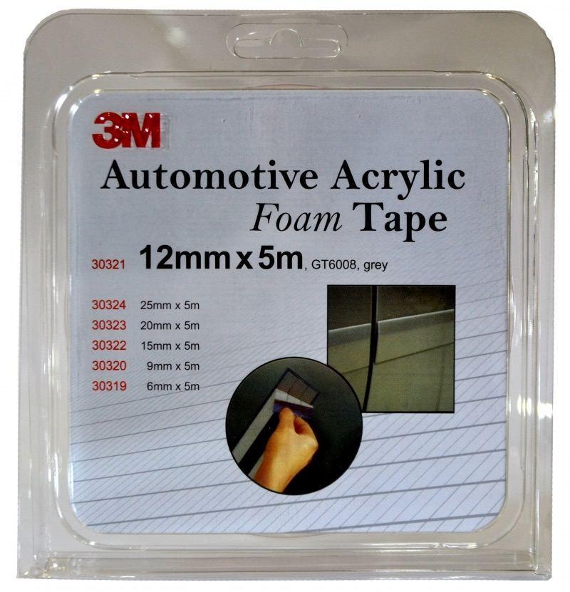 Скотч двосторонній 3М 30321 GT 6008 12 мм 5 м Grey