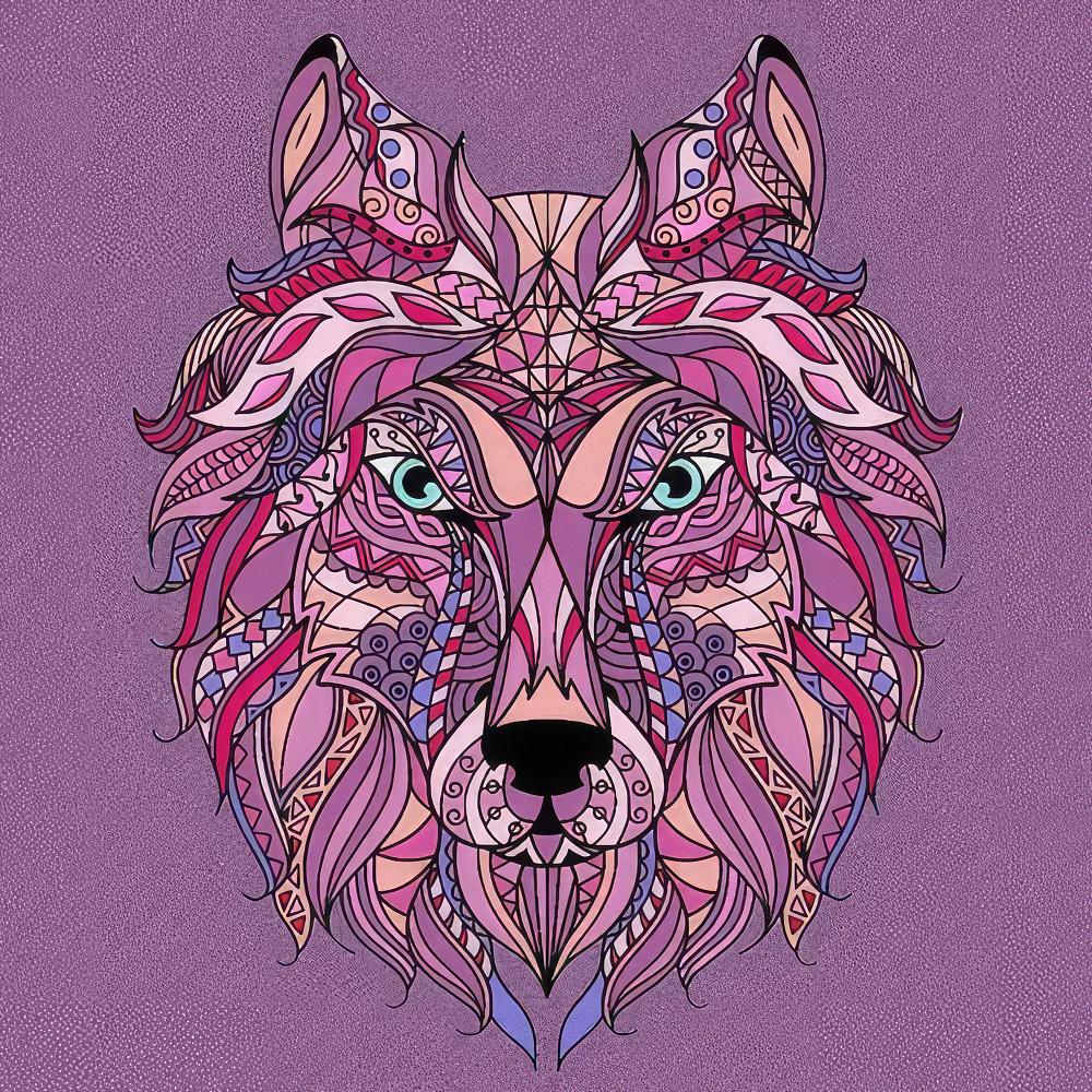 Картина по номерам Strateg Antistress Яркий волк 30x30 см (Str-JCEE36811)