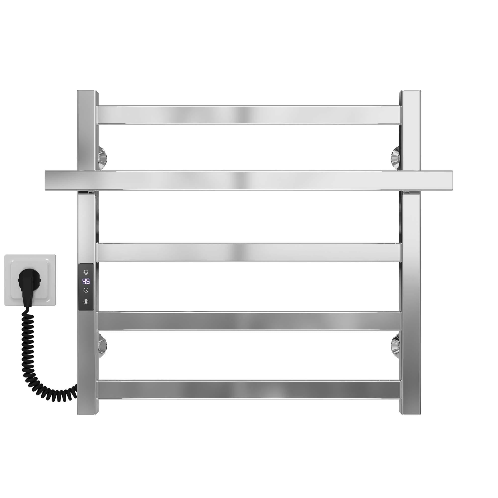 Полотенцесушитель электрический Deffi Nicolе П5 JD04 нержавеющая сталь 500х500 мм Хром (A.NI.50.50.5.ECL2)