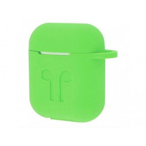 Чехол для наушников силиконовый с карабином Colourfull Silicone Case for AirPods Green