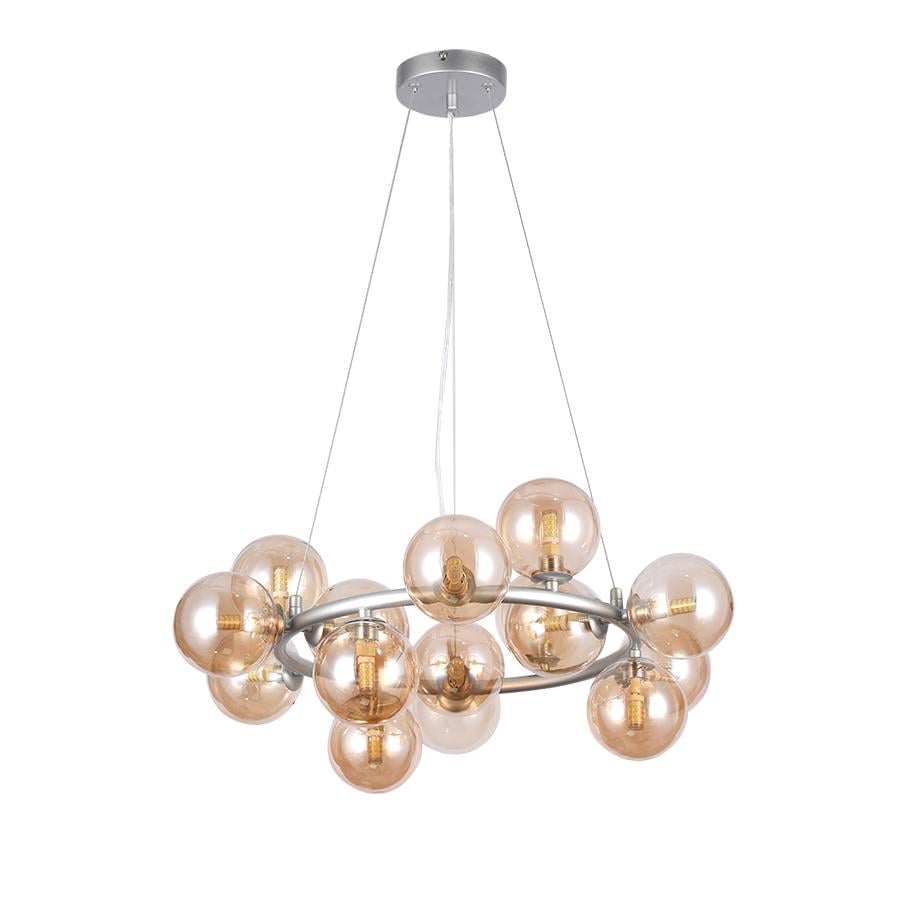 Люстра молекула підвісна Levistella 7841019-15 GAB/BR плафони коричневі Срібний