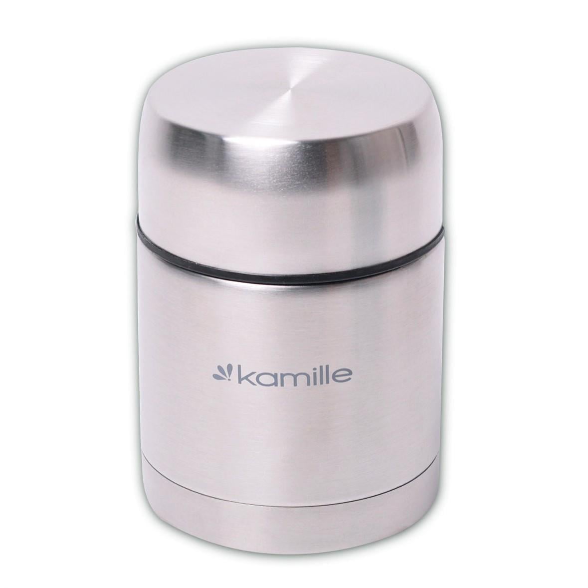 Термос харчовий Kamille з нержавіючої сталі 500 мл Сірий (13046568)