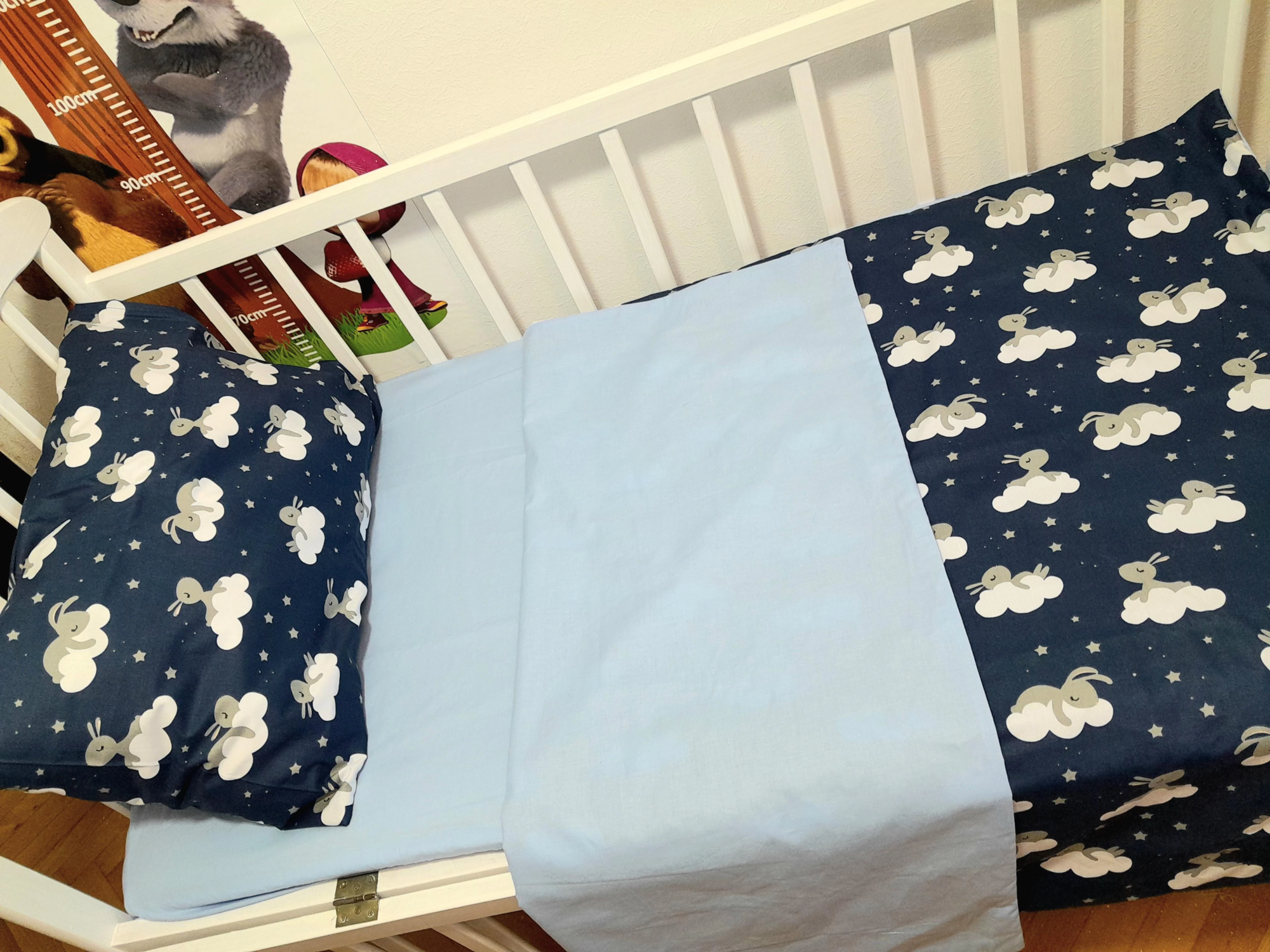 Комплект детского постельного белья Зайчата