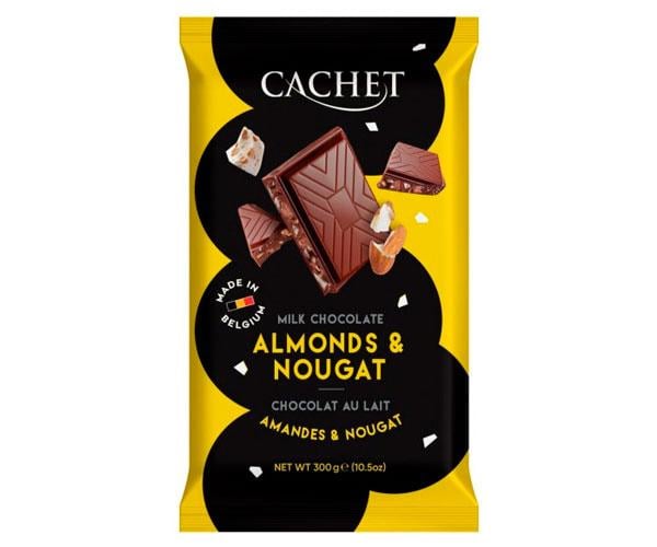 Шоколад молочний Cachet MILK CHOCOLATE Almonds & nougat з мигдалем та нугою 300 г ( 22193446)